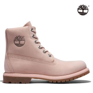 【Timberland】女款淺粉色Paninara磨砂革防水6吋靴(A2KQM662)