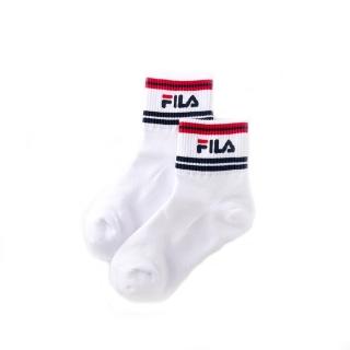 【FILA】短襪  基本款半毛巾短襪-白(SCW-1004-WT)