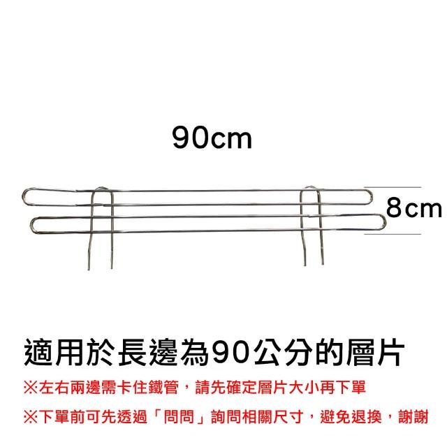 【A+Courbe】90cm側邊圍欄1入-MIT鐵力士架專用鍍鉻配件