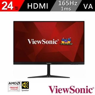 【ViewSonic 優派】23.8型 VA遊戲電競螢幕 支援HDMI介面/FreeSync/窄邊框(VX2418-P-MHD)