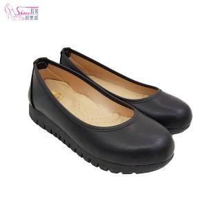 【ShoesClub 鞋鞋俱樂部】百搭素面乳膠墊平底娃娃鞋