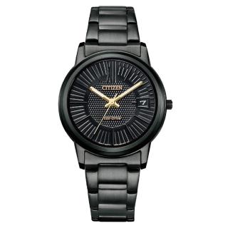 【CITIZEN 星辰】PAIR系列光動能荒野世紀黑鋼帶腕錶33mm(FE6017-85E)