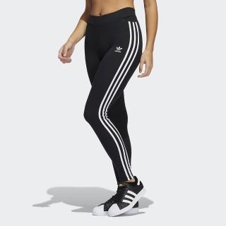 【adidas 愛迪達】緊身褲 女 運動長褲 訓練 慢跑 瑜珈 三葉草 國際碼 3 STRIPES TIGHT 黑 HD2350
