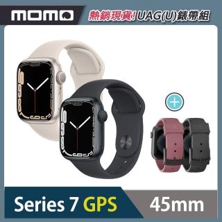 【Apple 蘋果】Apple Watch S7 GPS 45mm ★UAG(U)舒適錶帶組