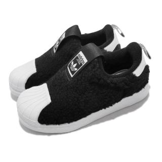 【adidas 愛迪達】休閒鞋 Superstar 360 C 運動 童鞋 愛迪達 經典款 套腳 貝殼頭 輕便 中童 黑 白(Q46315)