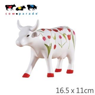 【CowParade】彩繪牛-紅鬱金香(世界頂級藏品)
