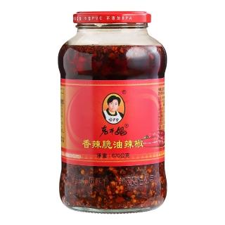 【老干媽】香辣脆油辣椒670g 公司貨(即期品/辣椒醬/無添加防腐劑/花椒麻/辣椒/無添加人工色素)