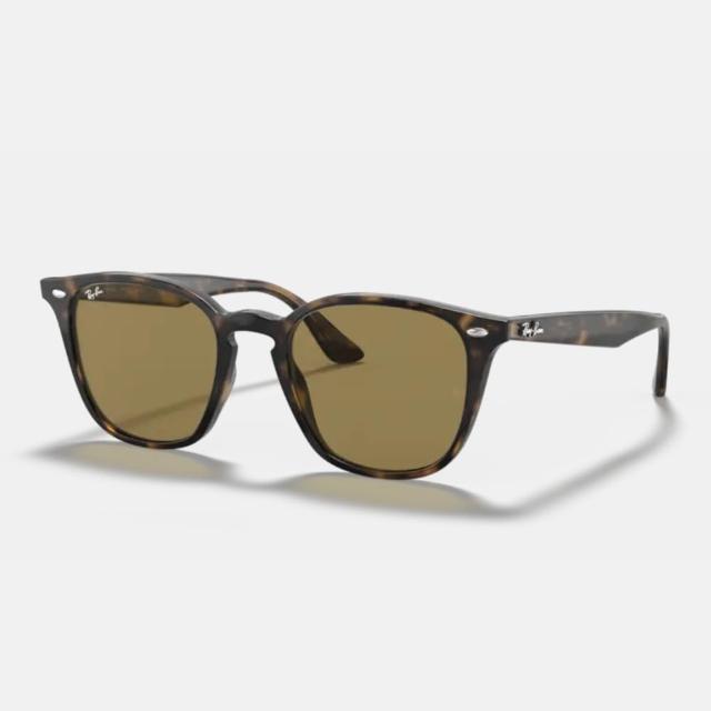 【RayBan 雷朋】經典方形膠框抗UV太陽眼鏡(RB4258F 52mm 多色任選)