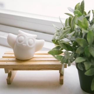 【Gallery Chuan 筌美術】青春夥伴(貓頭鷹 複合石材 送禮 藝品)