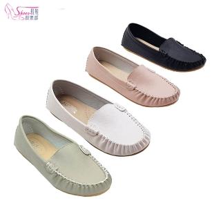 【ShoesClub 鞋鞋俱樂部】極簡百搭素面休閒豆豆鞋