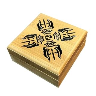 【十方佛教文物】十字杵竹製香爐(平安吉祥如意)