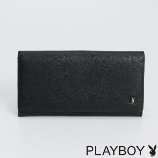 【PLAYBOY】翻蓋長夾 Duke系列(黑色)