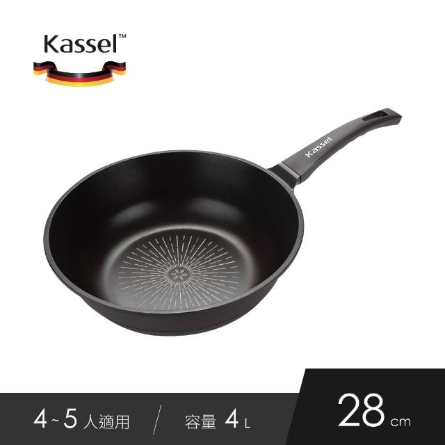 【Kassel】韓製鑽石超導熱不沾輕量深炒鍋-28cm(三色兩款/深炒鍋和平底鍋任選一/韓國製/IH爐可用鍋/好讚鍋)