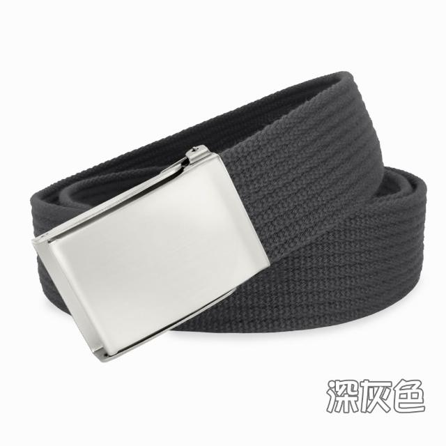 【CH-BELT 銓丞皮帶】多色織帶 百搭方頭造型 男女休閒腰帶(多色)