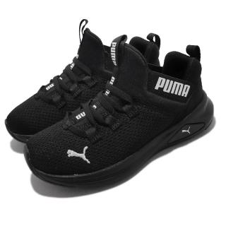 【PUMA】慢跑鞋 Enzo 2 Uncaged AC 童鞋 襪套式 包覆 緩震 運動休閒 中童 黑 白(376432-01)