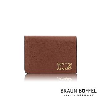 【BRAUN BUFFEL 德國小金牛】台灣總代理 索內特 名片夾-咖啡色(BF684-141-TO)