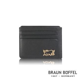 【BRAUN BUFFEL 德國小金牛】台灣總代理 索內特 單層卡夾-黑色(BF684-151-BK)