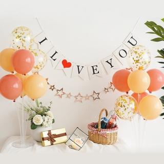 韓系INS風唯美告白氣球桌飄組1組(派對 告白 氣球 婚房布置 驚喜 情人節 求婚)