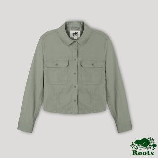 【Roots】Roots 女裝- 摩登週間系列 襯衫外套(綠色)