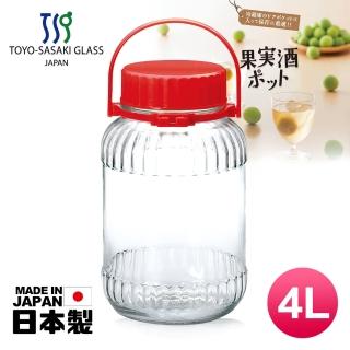 【TOYO SASAKI】日本製玻璃梅酒瓶4L 71804-R(醃漬瓶/保存罐/釀酒瓶/果實瓶)