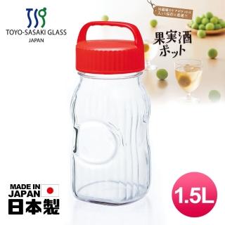 【TOYO SASAKI】日本製玻璃梅酒瓶1.5L 77860-R(醃漬瓶/保存罐/釀酒瓶/果實瓶)