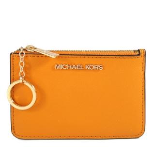 【Michael Kors】防刮皮革鑰匙零錢包(菊黃色)