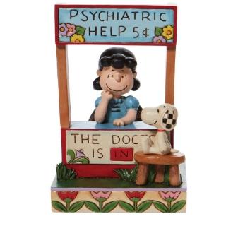 【Enesco】精品家飾 Snoopy 史努比 露西精神科攤位居家擺飾