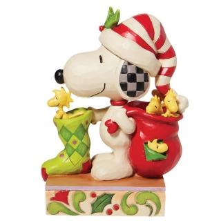 【Enesco】精品家飾 Snoopy 史努比&胡士托聖誕居家擺飾
