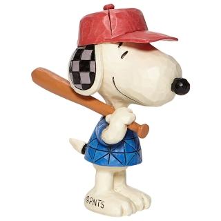 【Enesco】精品家飾 Snoopy 史努比 10吋史努比打棒球居家擺飾