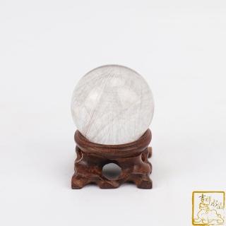 【吉祥水晶】銀鈦髮晶球 直徑4.5cm(財富滾滾來)