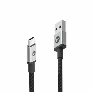 【mophie】300cm USB-A To USB-C 編織快速充電傳輸線(黑色)