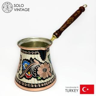 【SOLO Vintage】手工銅雕釉彩咖啡壺 700ML