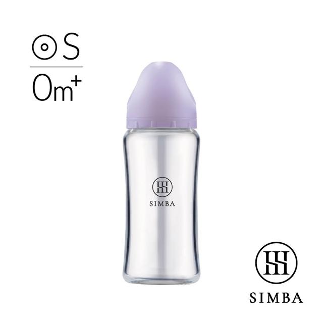 【Simba 小獅王辛巴】新生適用-蘊蜜質金玻璃寬口防脹氣奶瓶270ml/主導式餵奶專用)
