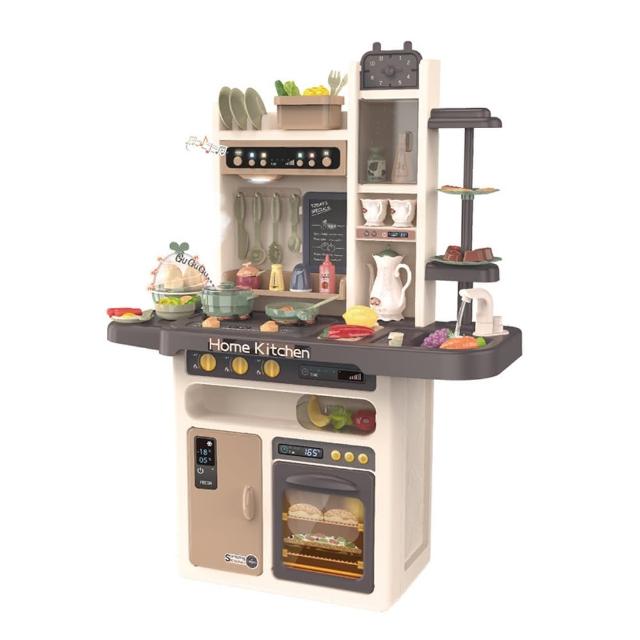 【i-Smart】豪華65件 噴霧廚房玩具(聲光廚台｜家家酒｜兒童玩具｜仿真廚房玩具)