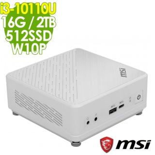 【MSI 微星】CUBI 5 迷你電腦 i3-10110U/16G/512SSD+2TB/W10P(雙核商用電腦)