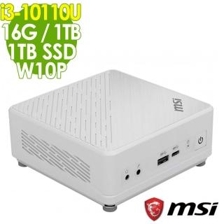 【MSI 微星】CUBI 5 迷你電腦 i3-10110U/16G/1TSSD+1TB/W10P(雙核商用電腦)