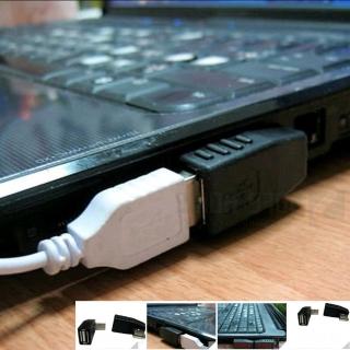 【Ainmax 艾買氏】USB 3.0 A公 轉 A母 轉 90 度接頭適合筆電(USB 3.0)