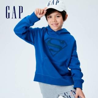 【GAP】男童 Gap x DC正義聯盟系列連帽休閒上衣(824902-深藍色)