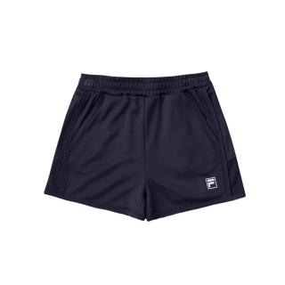 【FILA】KIDS 休閒褲 女童吸濕排汗短褲-丈青(5SHV-4318-NV)