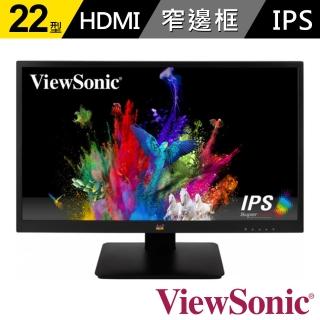 【ViewSonic 優派】VA2210-MH 22型廣視角電腦螢幕(16:9/IPS/60Hz/VGA/HDMI/喇叭)