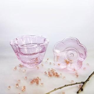 【仟庚】錘目紋雙層冰鎮櫻花杯組-兩入(獨創設計款精品 禮品 餐桌用品的目光焦點)