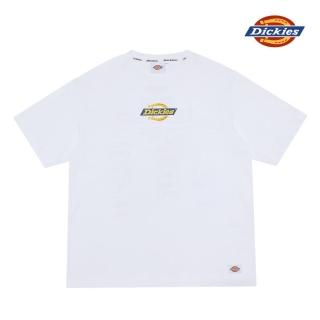 【Dickies】男女款白色純棉撞色刺繡Logo印花短袖T恤｜DK010224C4D