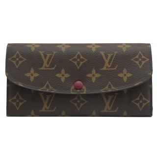 【Louis Vuitton 路易威登】M60697 EMILIE 新款經典花紋扣式零錢長夾(現貨)