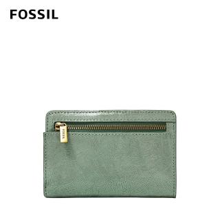 【FOSSIL】Liza 輕巧型真皮短夾-鼠尾草綠 SL6562839