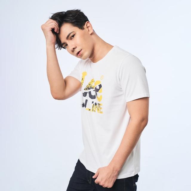 【Lee】出清品-男裝 短袖T恤 / 系列噴墨大LOGO 共2色 標準版型(LL220008K11 / LL220008K14)