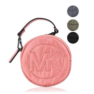 【Michael Kors】車線MK字母尼龍圓形零錢包(多色)