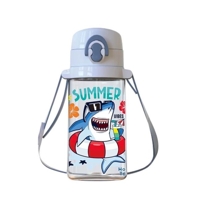 【Home Tune 家音】美國Tritan材質兒童彈蓋吸管水壺附背帶570ml(彈蓋吸管式附背帶)