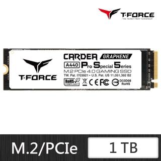 【TEAM 十銓】T-FORCE CARDEA A440 PSS 白武士 1TB Gen4 M.2 PCIe SSD 固態硬碟(專為PS5而生)