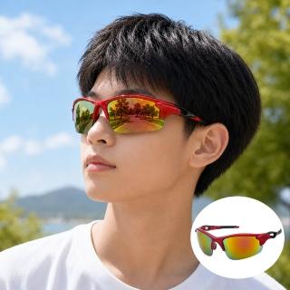 【SUNS】流線型運動太陽眼鏡 火焰紅 防爆頂規墨鏡 防滑/透氣 S196 抗UV400 (國小/國中配戴款)