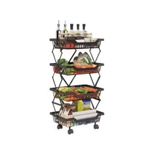 【Nick Shop】四層可折疊免安裝置物蔬菜萬用籃(4月型錄商品)